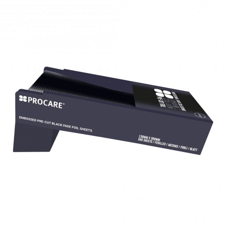 Procare Superwide Extra Long Pre-Cut Foil Embossed Black 130mm x 300mm (500)