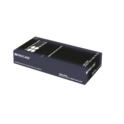 Procare Superwide Extra Long Pre-Cut Foil Embossed Black 130mm x 300mm (500)