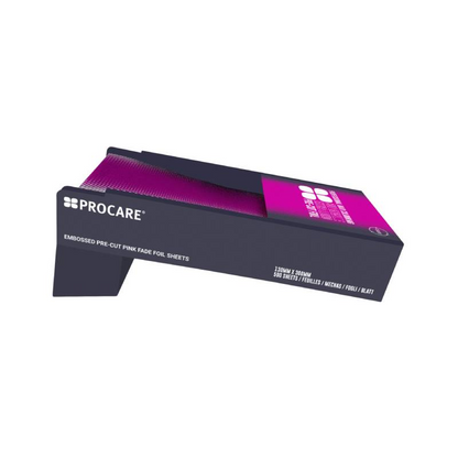 Procare Superwide Extra Long Pre-Cut Foil Embossed Pink 130mm x 300mm (500)