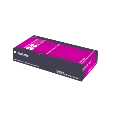 Procare Superwide Extra Long Pre-Cut Foil Embossed Pink 130mm x 300mm (500)